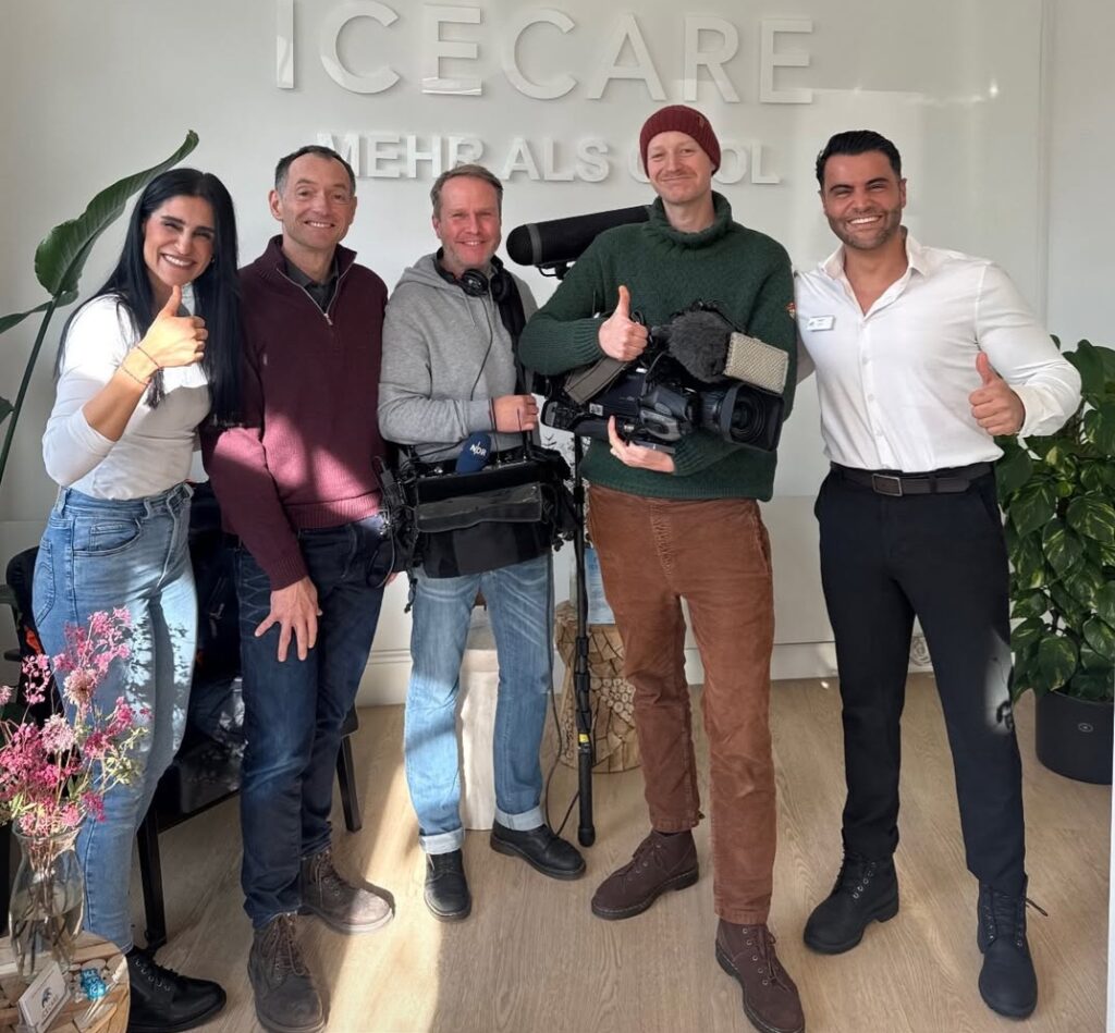 Team vom NDR war bei IceCare in Hamburg Winterhude